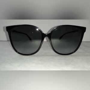 Fendi Black Oversized Cat-Eye Sunglasses with Gradient Smoke Lenses